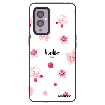 Picasee crna silikonska maskica za OnePlus 9 - Hello there