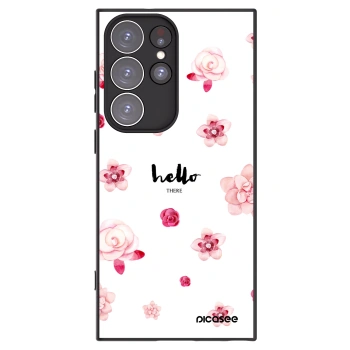 Picasee crna silikonska maskica za Samsung Galaxy S23 Ultra 5G - Hello there