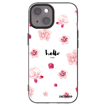 Picasee crna silikonska maskica za Apple iPhone 15 - Hello there