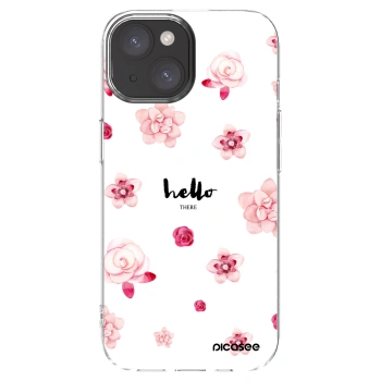 Picasee silikonska prozirna maskica za Apple iPhone 15 - Hello there