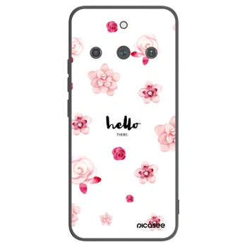 Picasee crna silikonska maskica za Realme 11 Pro+ - Hello there