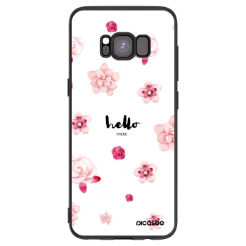 Picasee crna silikonska maskica za Samsung Galaxy S8 G950F - Hello there