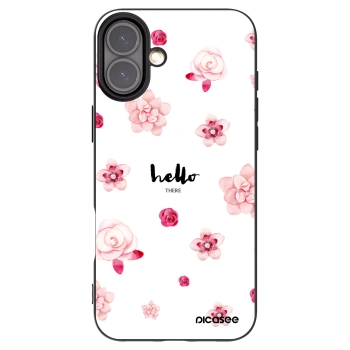 Picasee crna silikonska maskica za Apple iPhone 16 Plus - Hello there