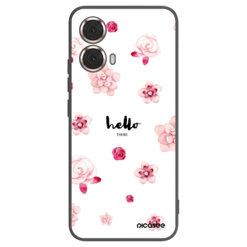 Picasee crna silikonska maskica za Motorola Moto G85 - Hello there