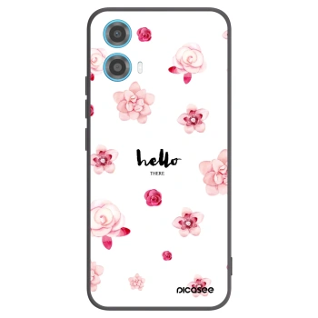 Picasee crna silikonska maskica za Motorola Moto G34 5G - Hello there