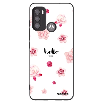 Picasee crna silikonska maskica za Motorola Edge 60 5G - Hello there