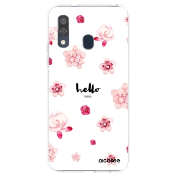 Picasee silikonska prozirna maskica za Samsung Galaxy A40 A405F - Hello there