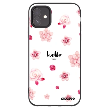 Picasee crna silikonska maskica za Apple iPhone 11 - Hello there