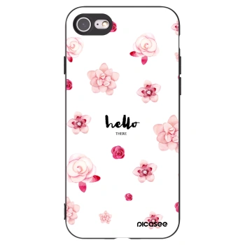Picasee crna silikonska maskica za Apple iPhone SE 2020 - Hello there