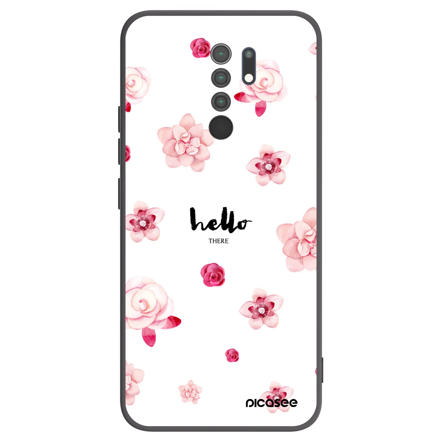 Picasee crna silikonska maskica za Xiaomi Redmi 9 - Hello there