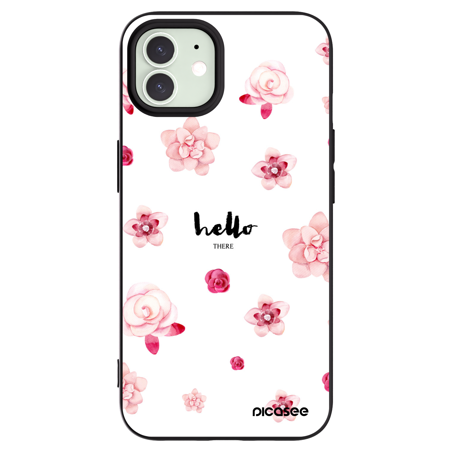 Picasee crna silikonska maskica za Apple iPhone 12 Pro - Hello there