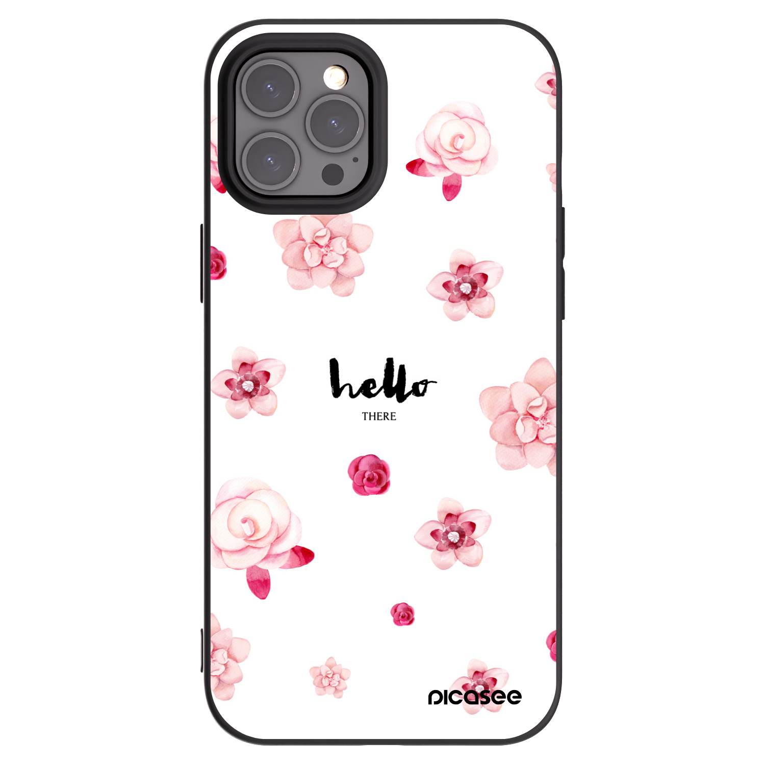 Picasee crna silikonska maskica za Apple iPhone 12 Pro Max - Hello there