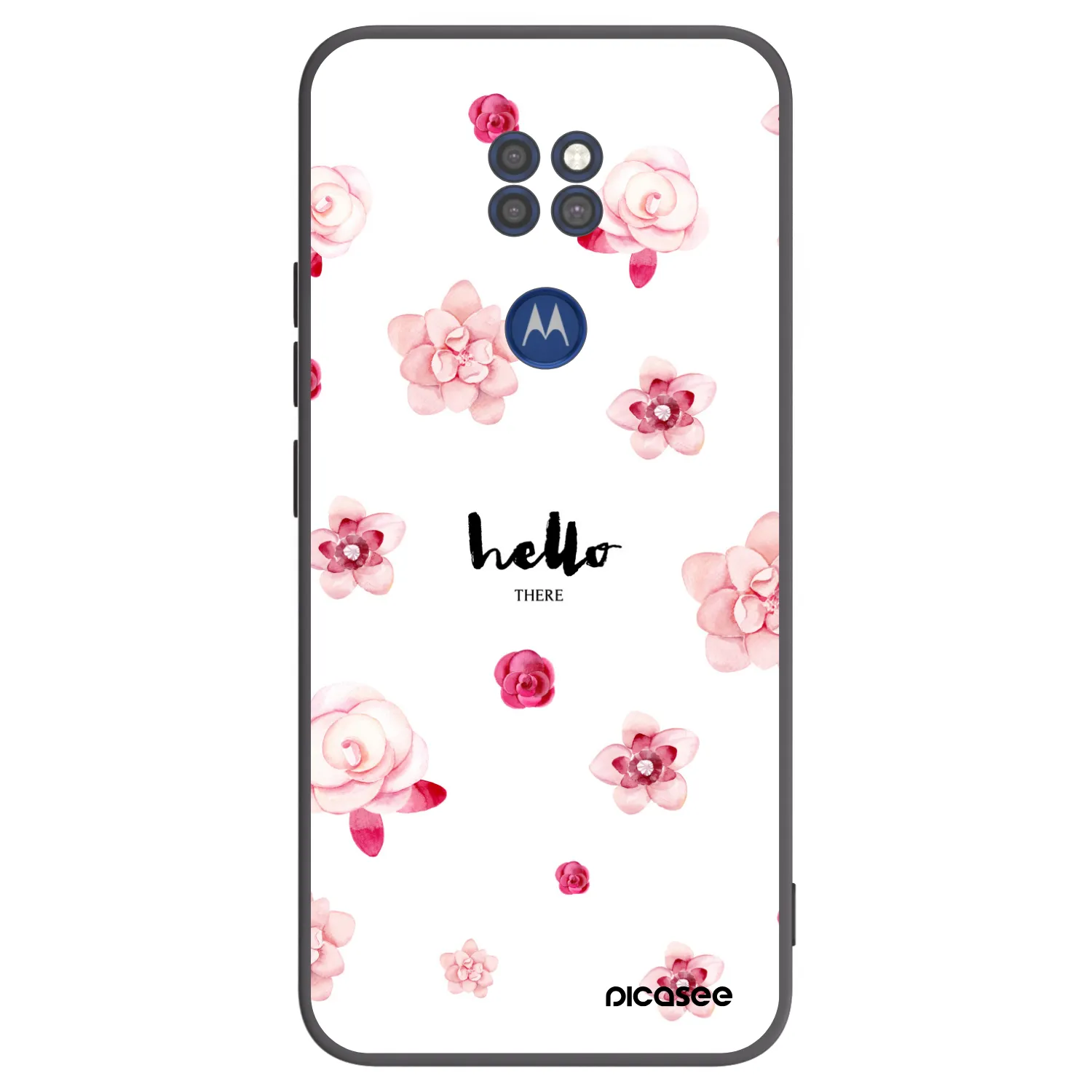Picasee crna silikonska maskica za Motorola Moto G9 Play - Hello there