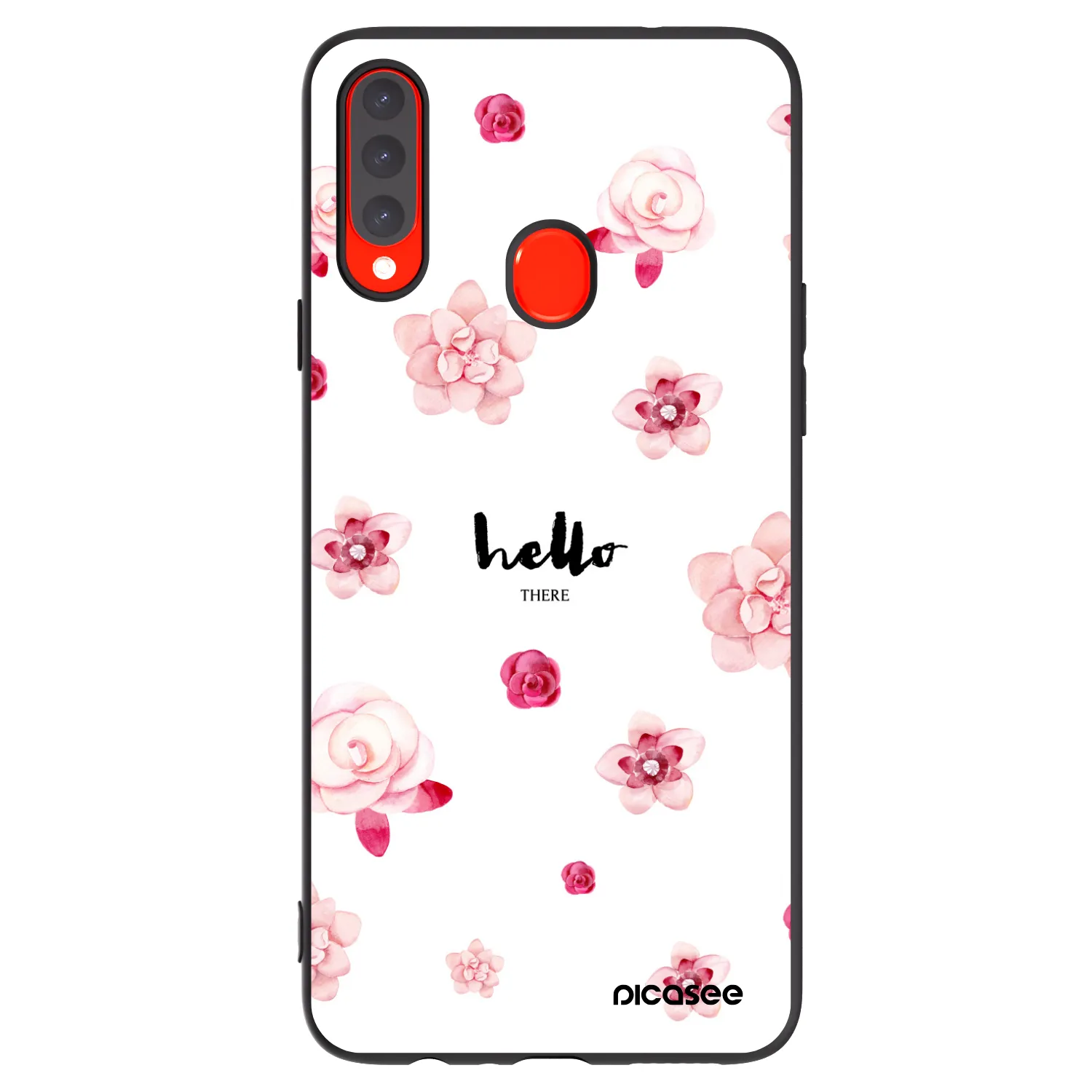 Picasee crna silikonska maskica za Samsung Galaxy A20s - Hello there