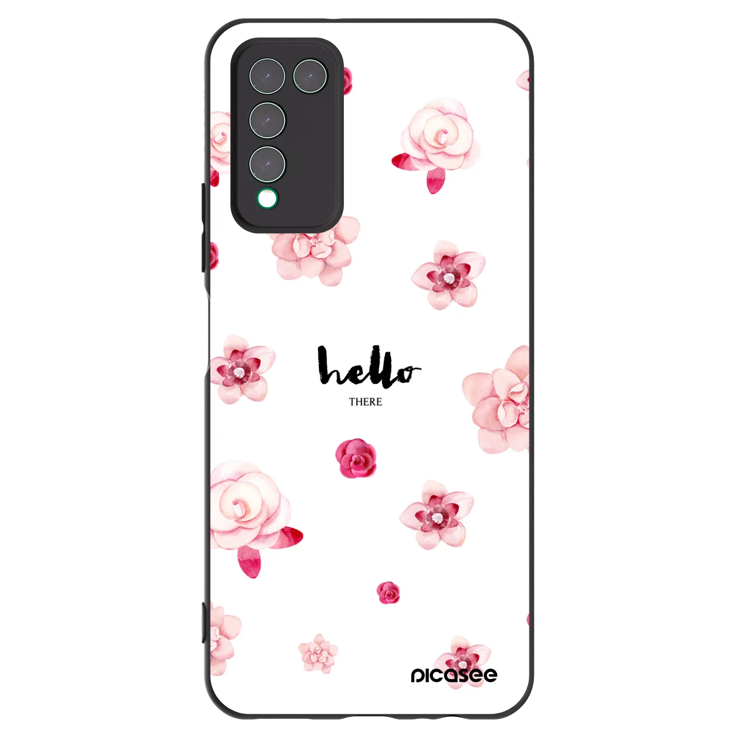 Picasee crna silikonska maskica za Honor 10X Lite - Hello there