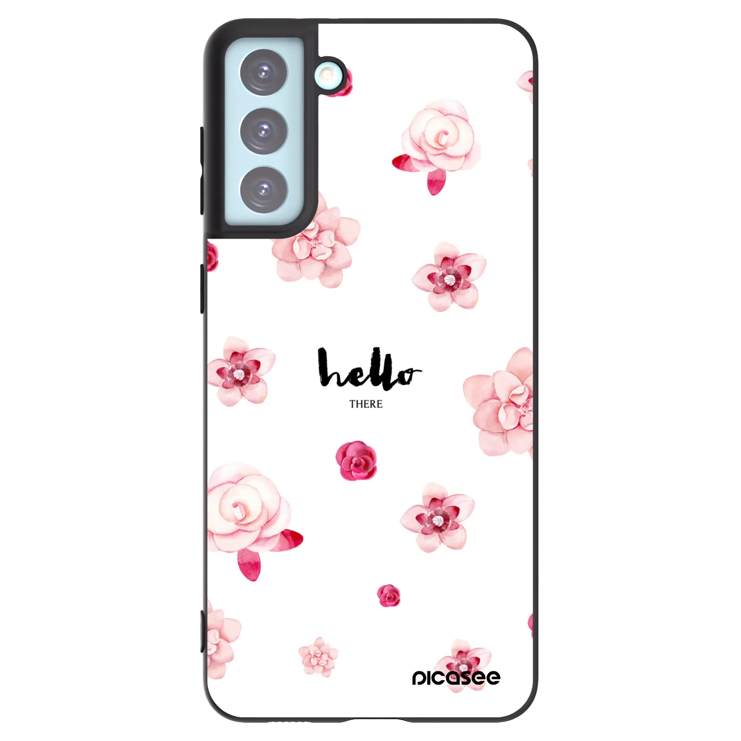 Picasee crna silikonska maskica za Samsung Galaxy S21+ 5G G996F - Hello there