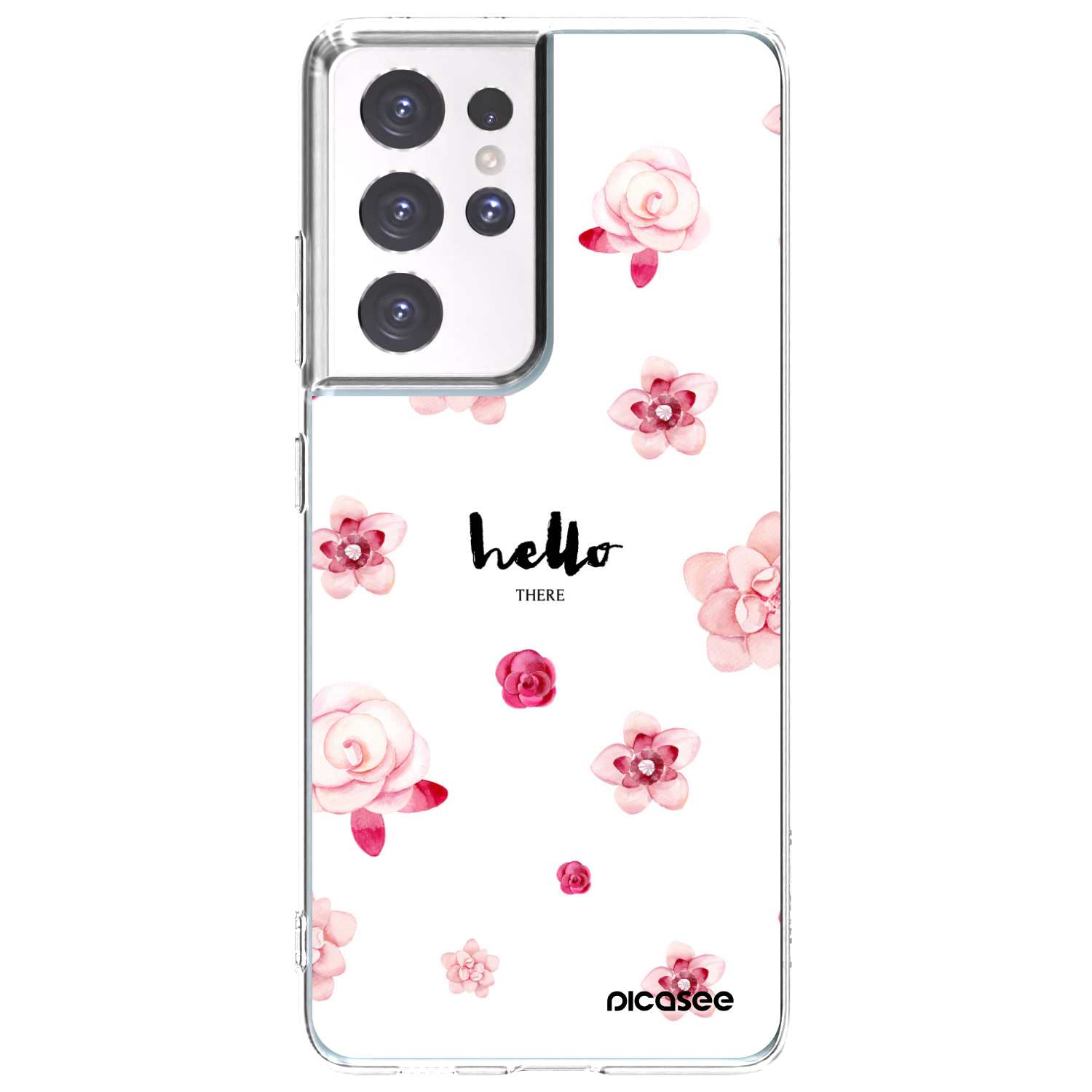 Picasee silikonska prozirna maskica za Samsung Galaxy S21 Ultra 5G G998B - Hello there