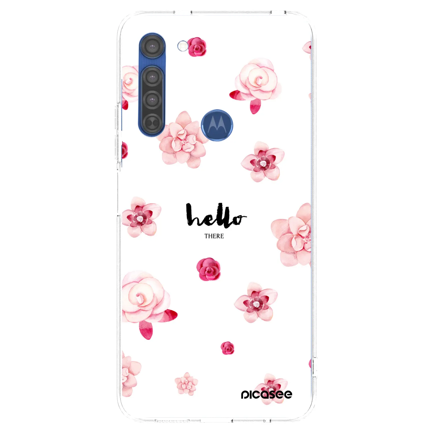 Picasee silikonska prozirna maskica za Motorola Moto G8 - Hello there