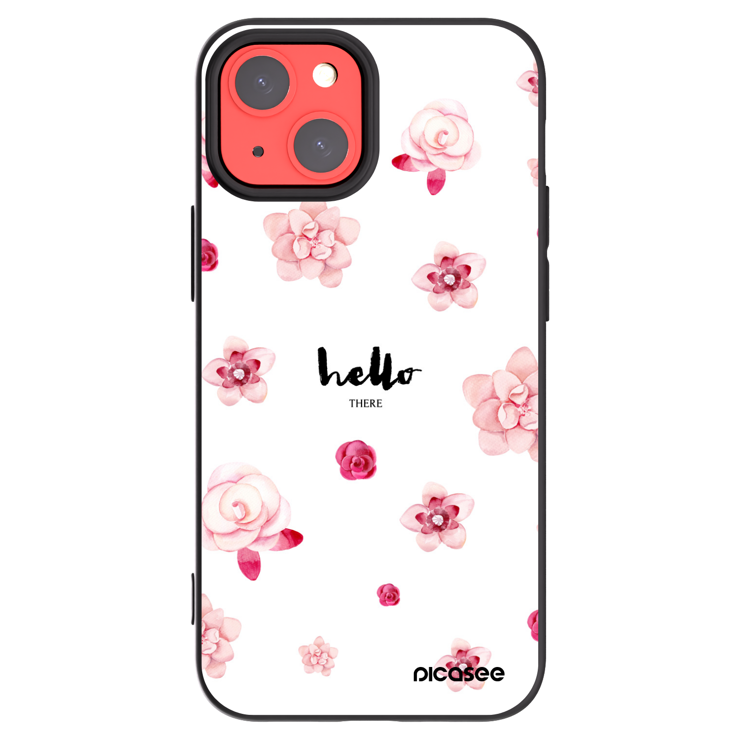 Picasee crna silikonska maskica za Apple iPhone 13 mini - Hello there