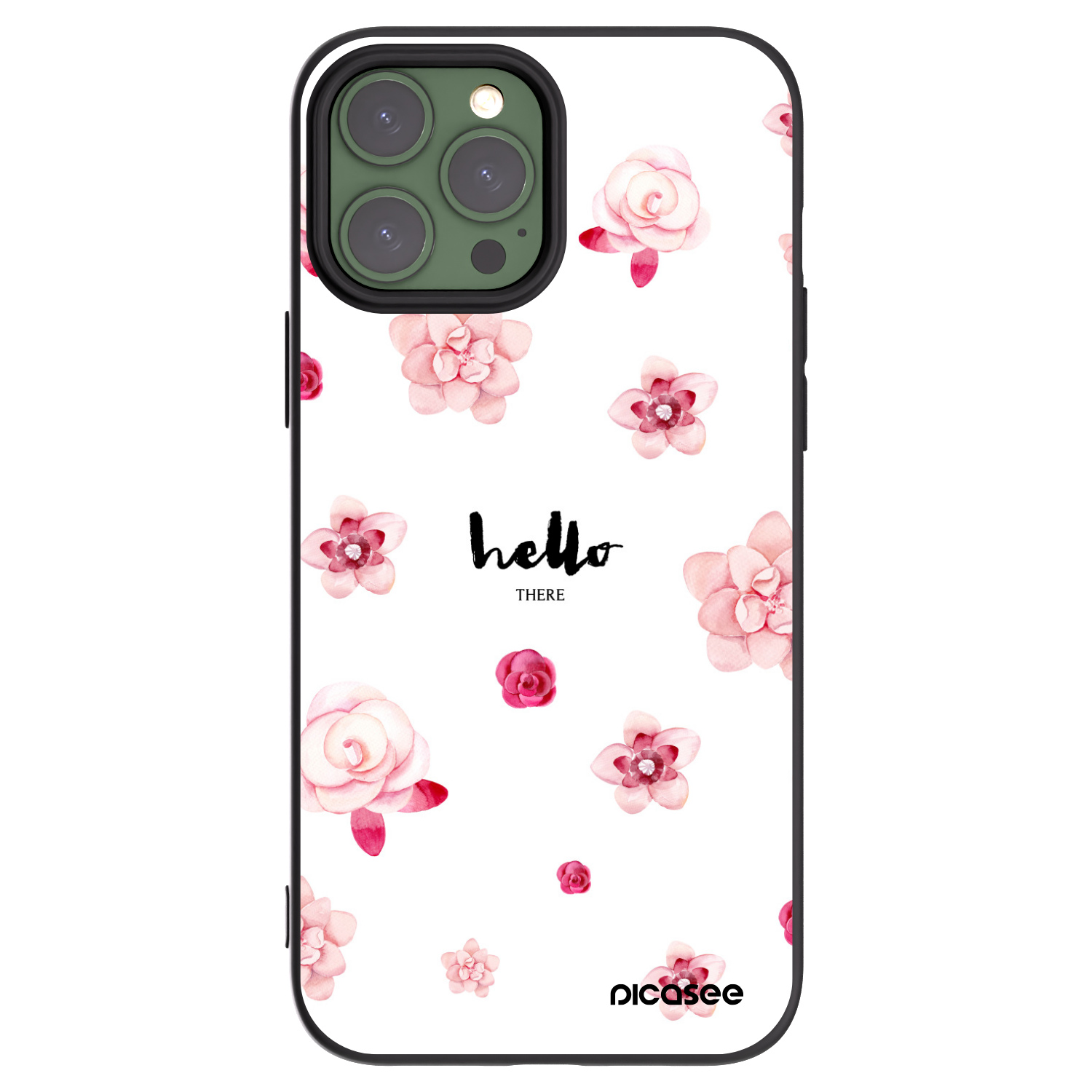 Picasee crna silikonska maskica za Apple iPhone 13 Pro Max - Hello there