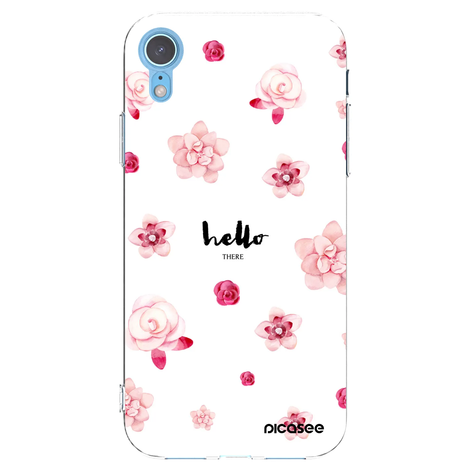 Picasee silikonska prozirna maskica za Apple iPhone XR - Hello there