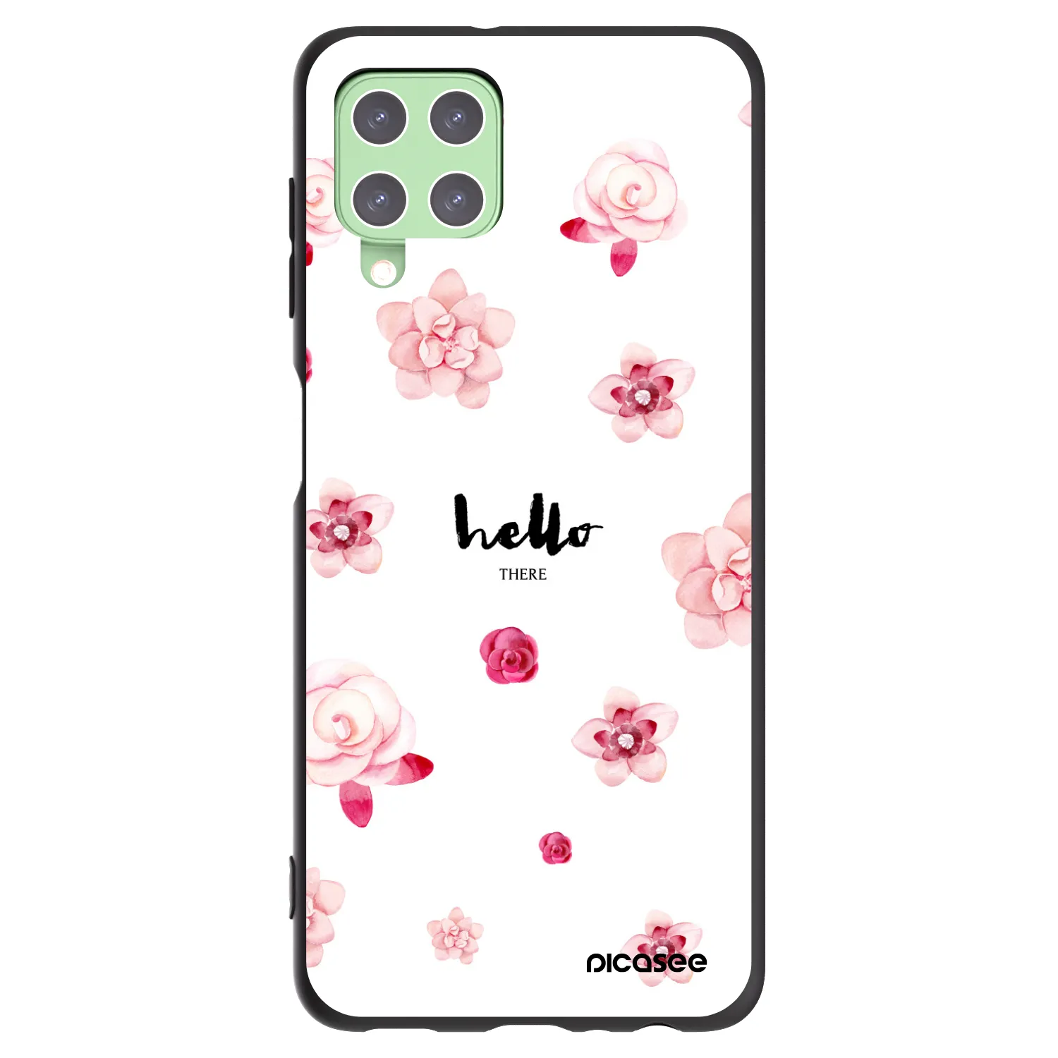 Picasee crna silikonska maskica za Samsung Galaxy A22 A225F 4G - Hello there