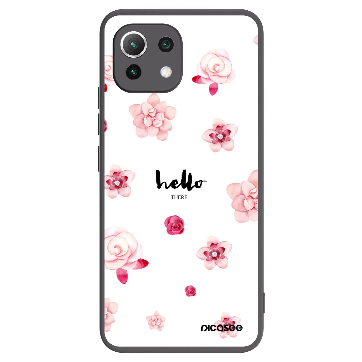 Picasee crna silikonska maskica za Xiaomi 11 Lite 5G NE - Hello there