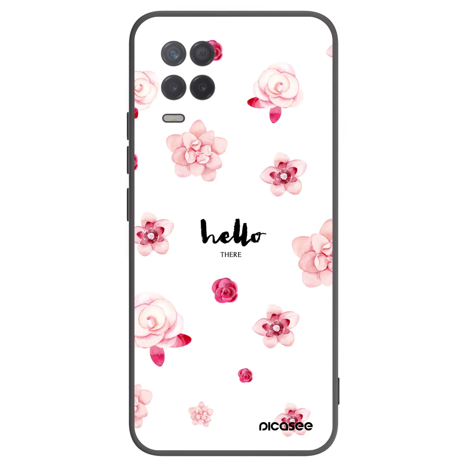 Picasee crna silikonska maskica za Realme 8 5G - Hello there