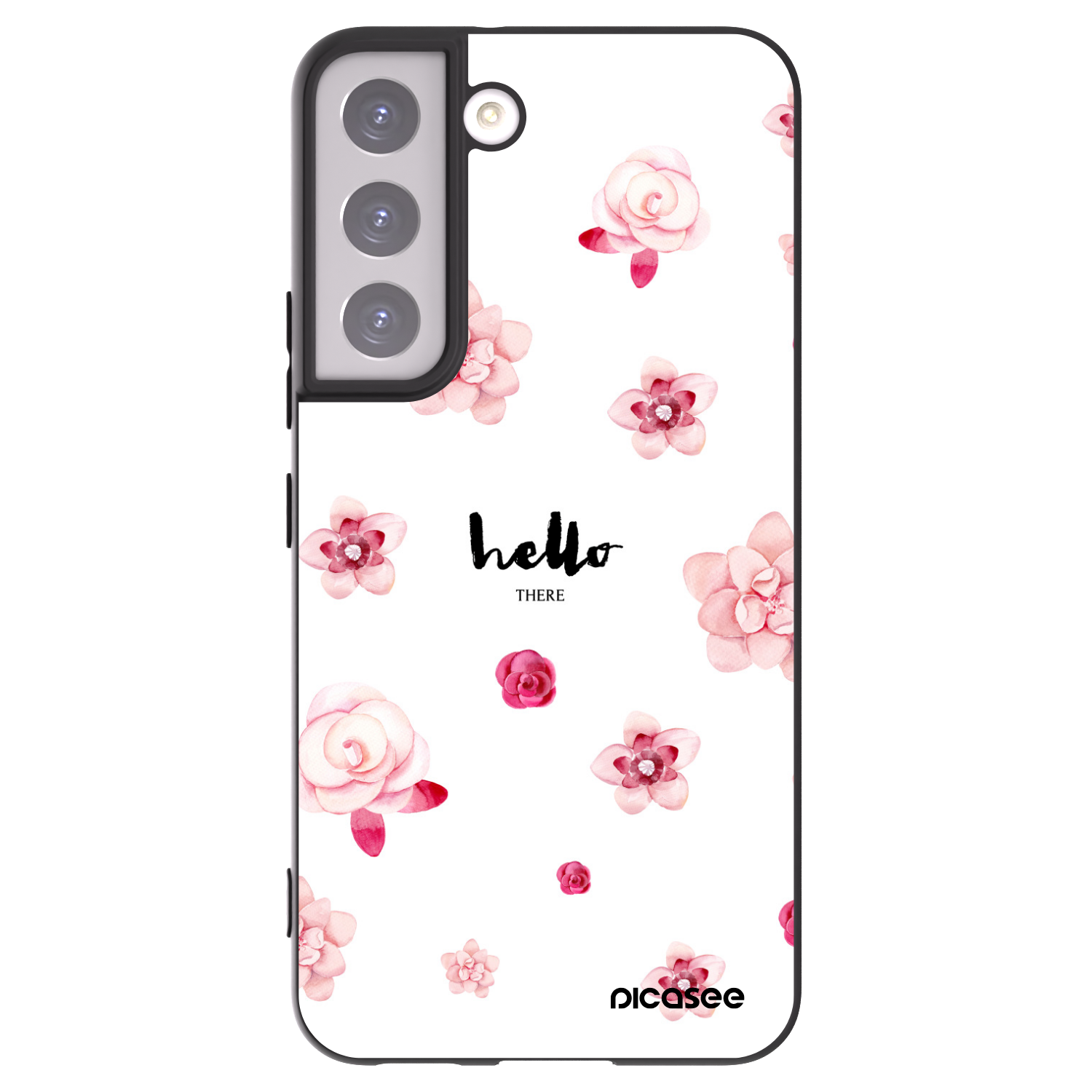 Picasee crna silikonska maskica za Samsung Galaxy S22 5G - Hello there