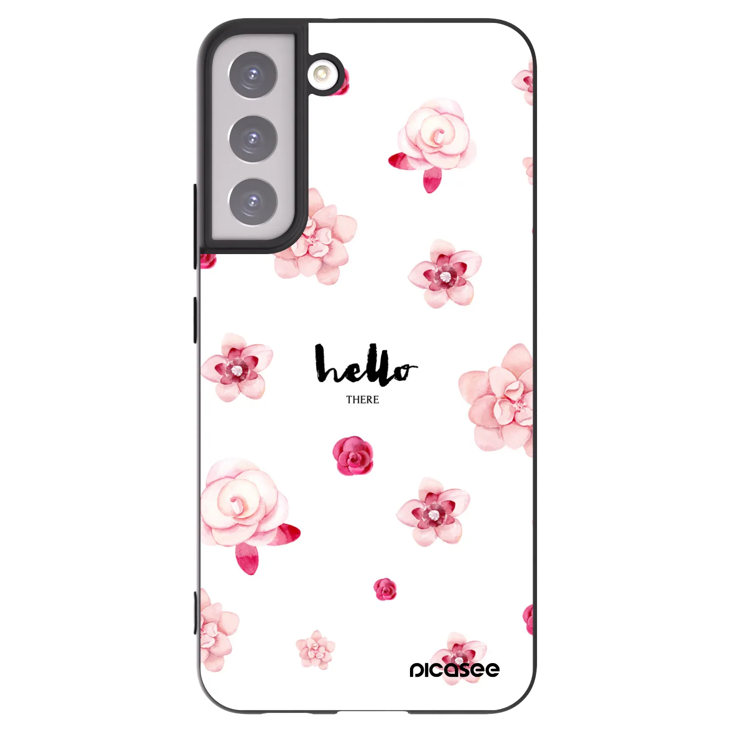 Picasee crna silikonska maskica za Samsung Galaxy S22+ 5G - Hello there