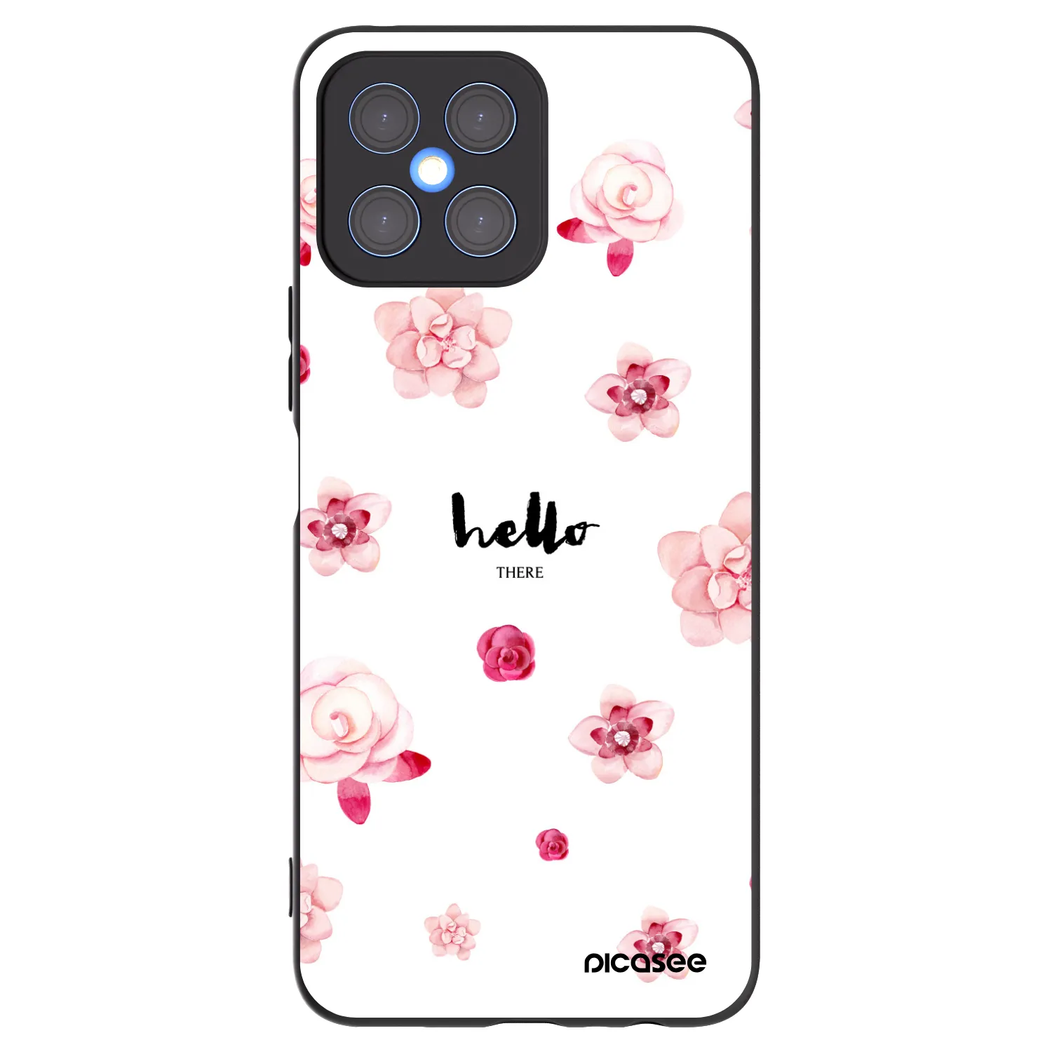 Picasee crna silikonska maskica za Honor X8 4G - Hello there