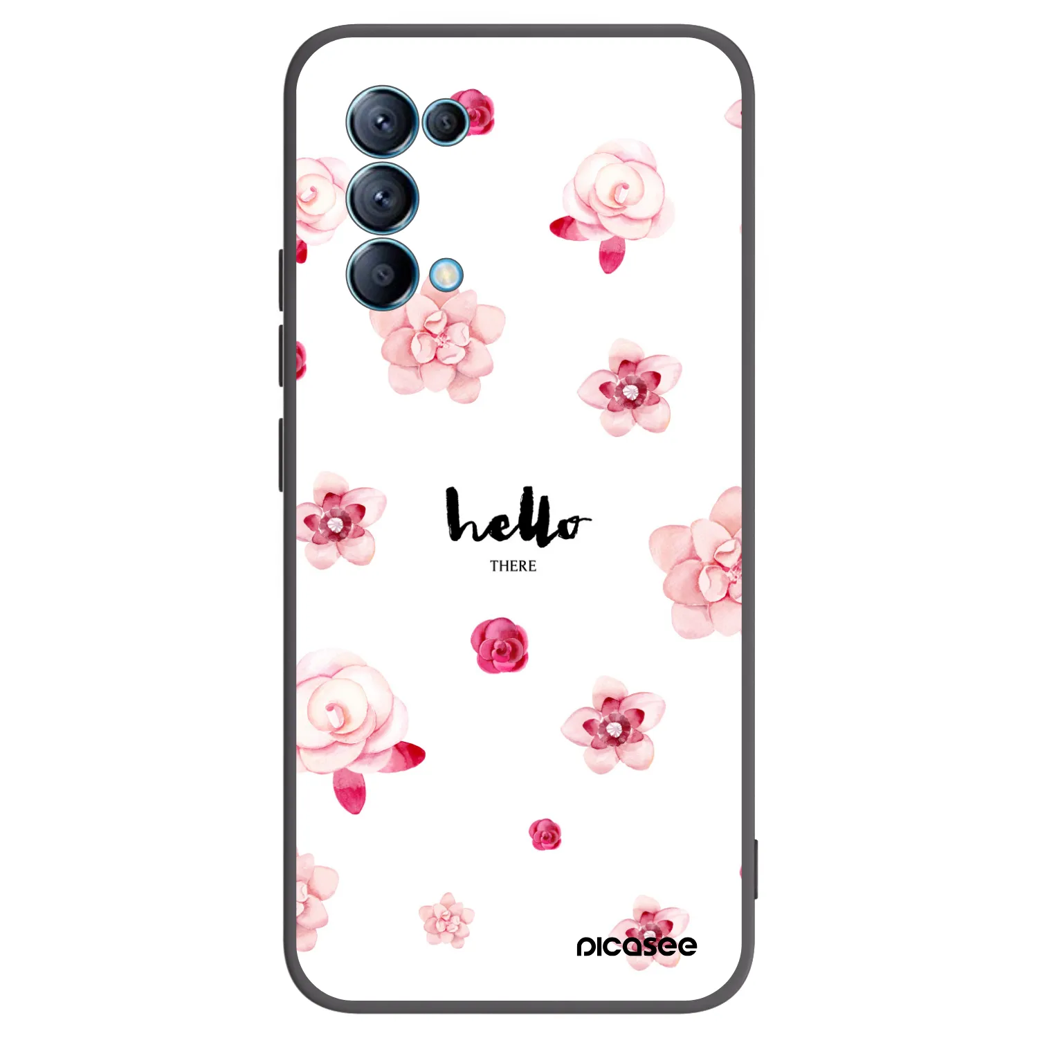 Picasee crna silikonska maskica za OPPO Reno 5 5G - Hello there