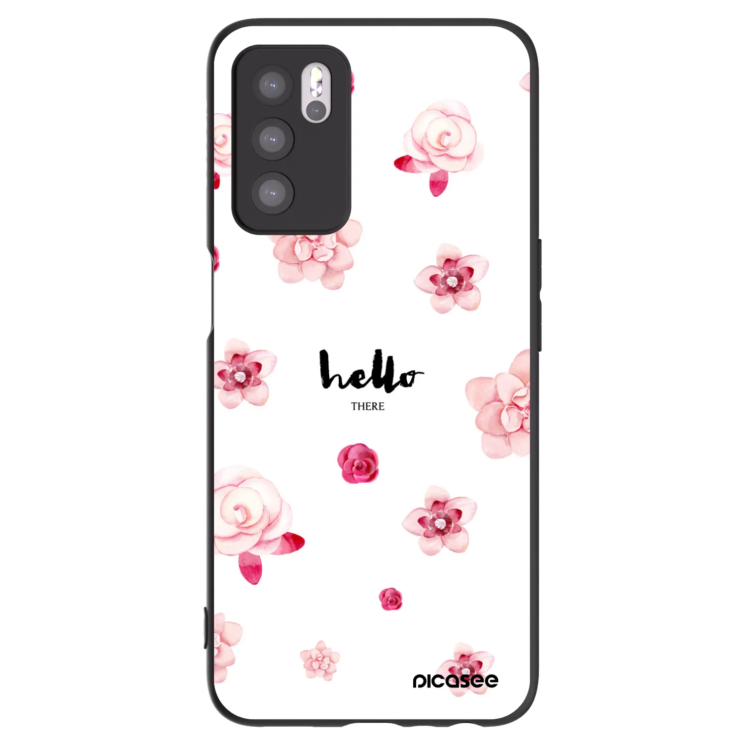 Picasee crna silikonska maskica za OPPO A16 - Hello there