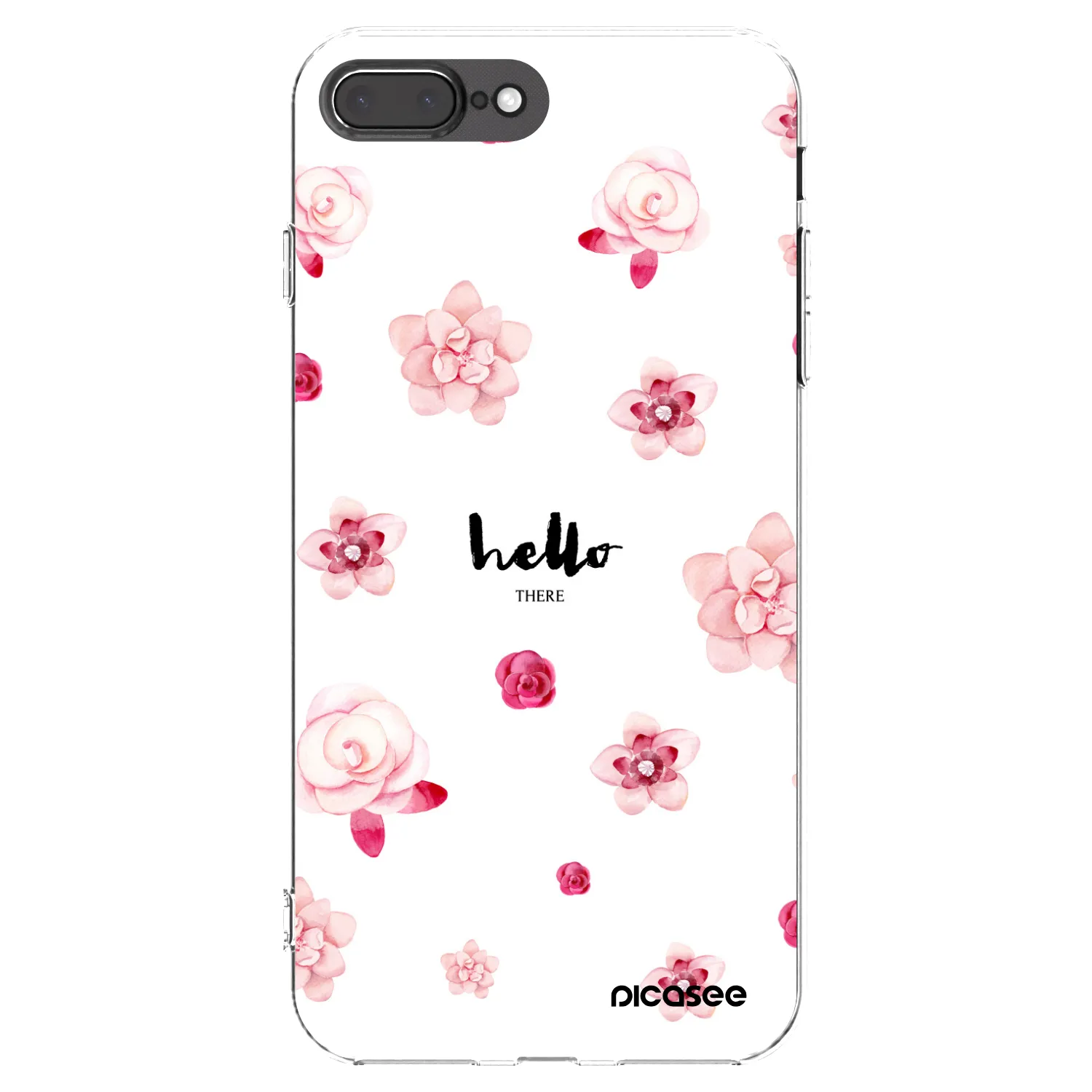 Picasee silikonska prozirna maskica za Apple iPhone 8 Plus - Hello there