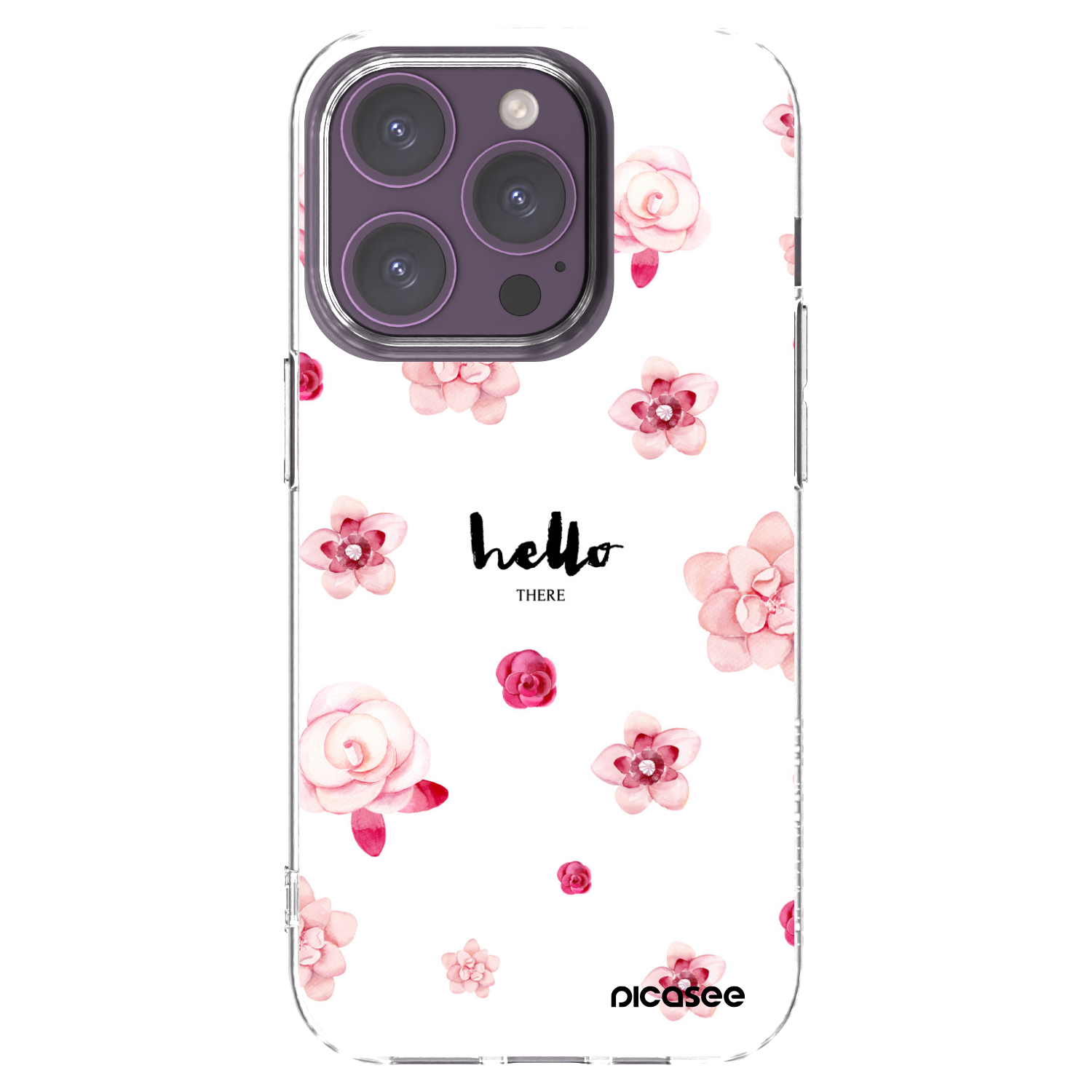 Picasee silikonska prozirna maskica za Apple iPhone 14 Pro - Hello there