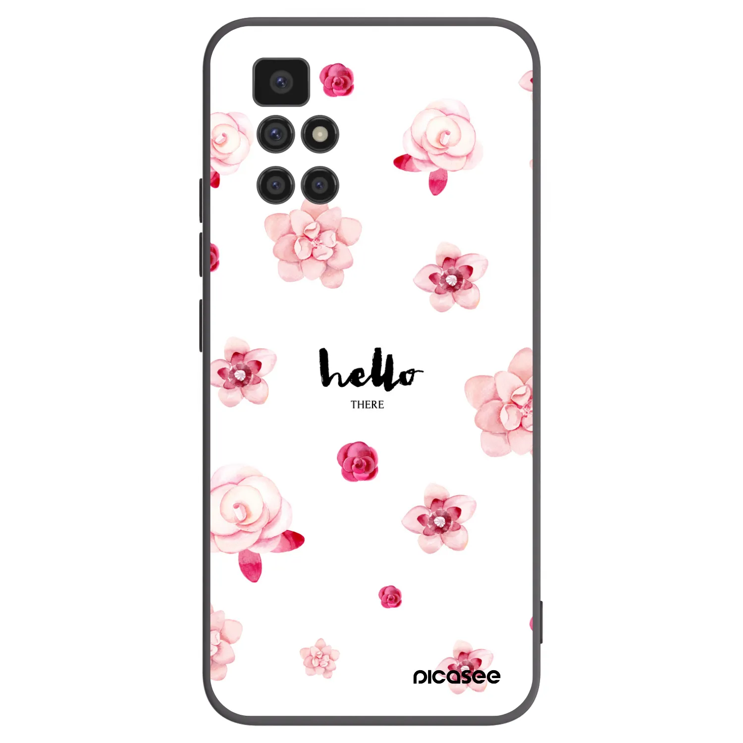 Picasee crna silikonska maskica za Xiaomi Redmi 10 (2022) - Hello there