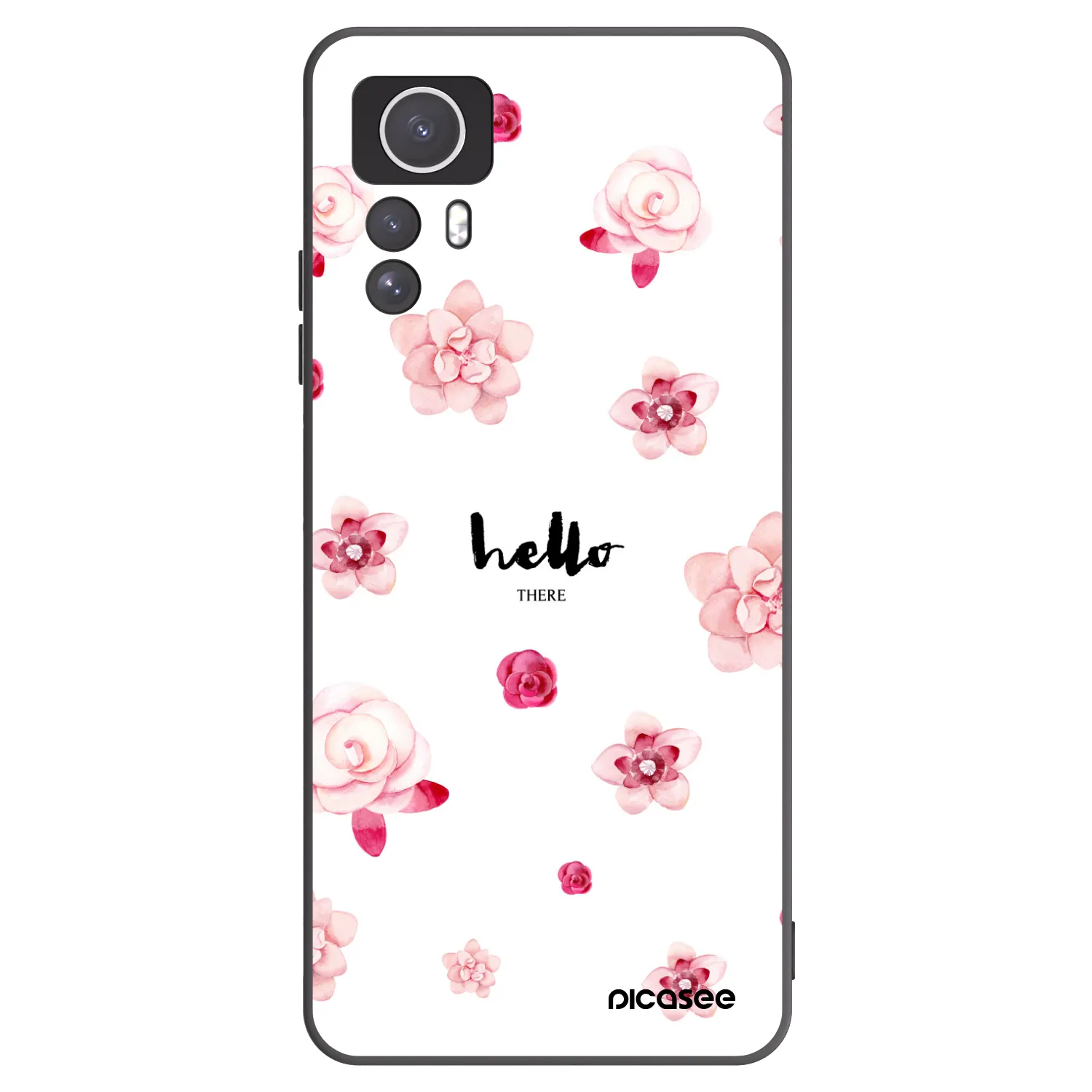 Picasee crna silikonska maskica za Xiaomi Redmi Note 12S - Hello there