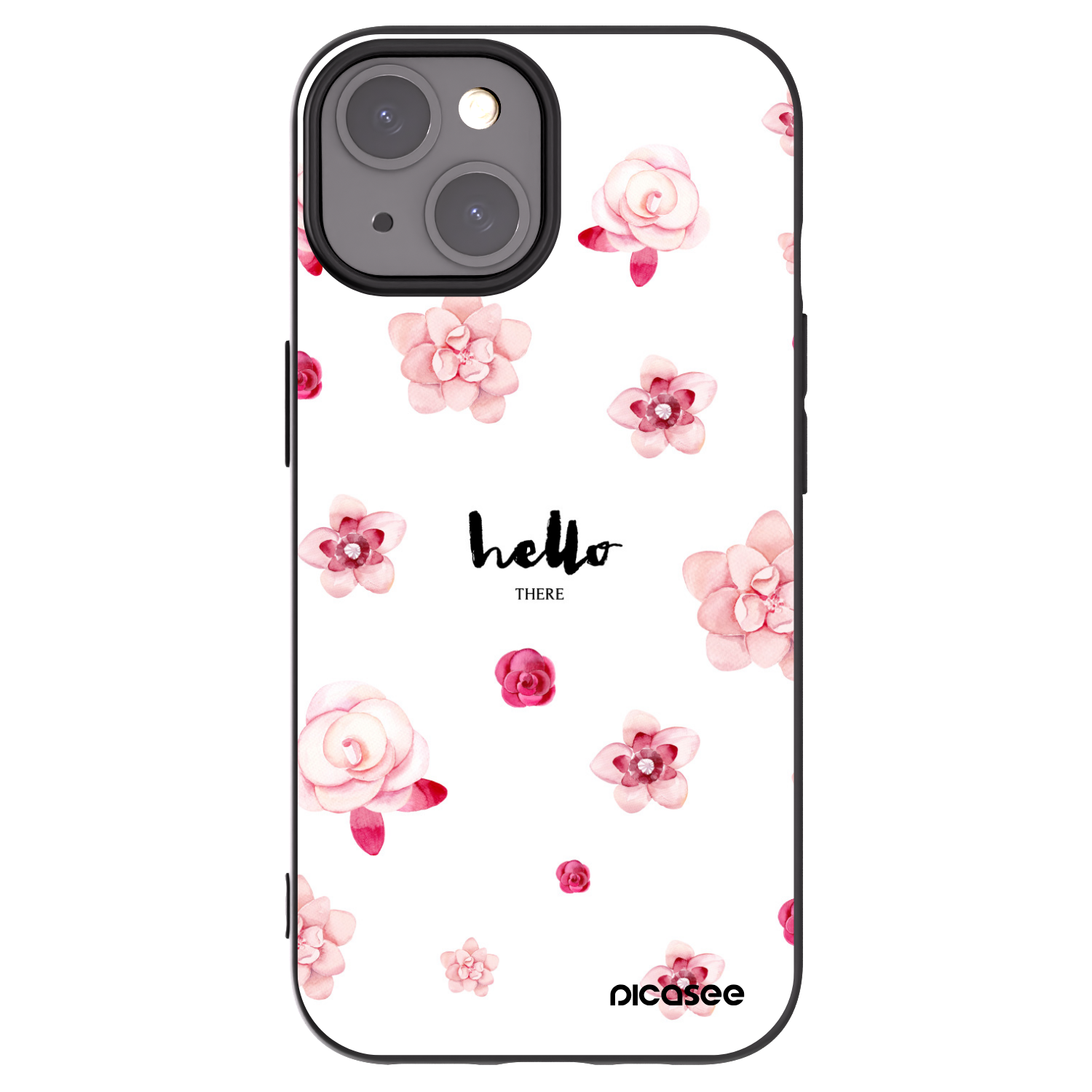 Picasee crna silikonska maskica za Apple iPhone 15 - Hello there