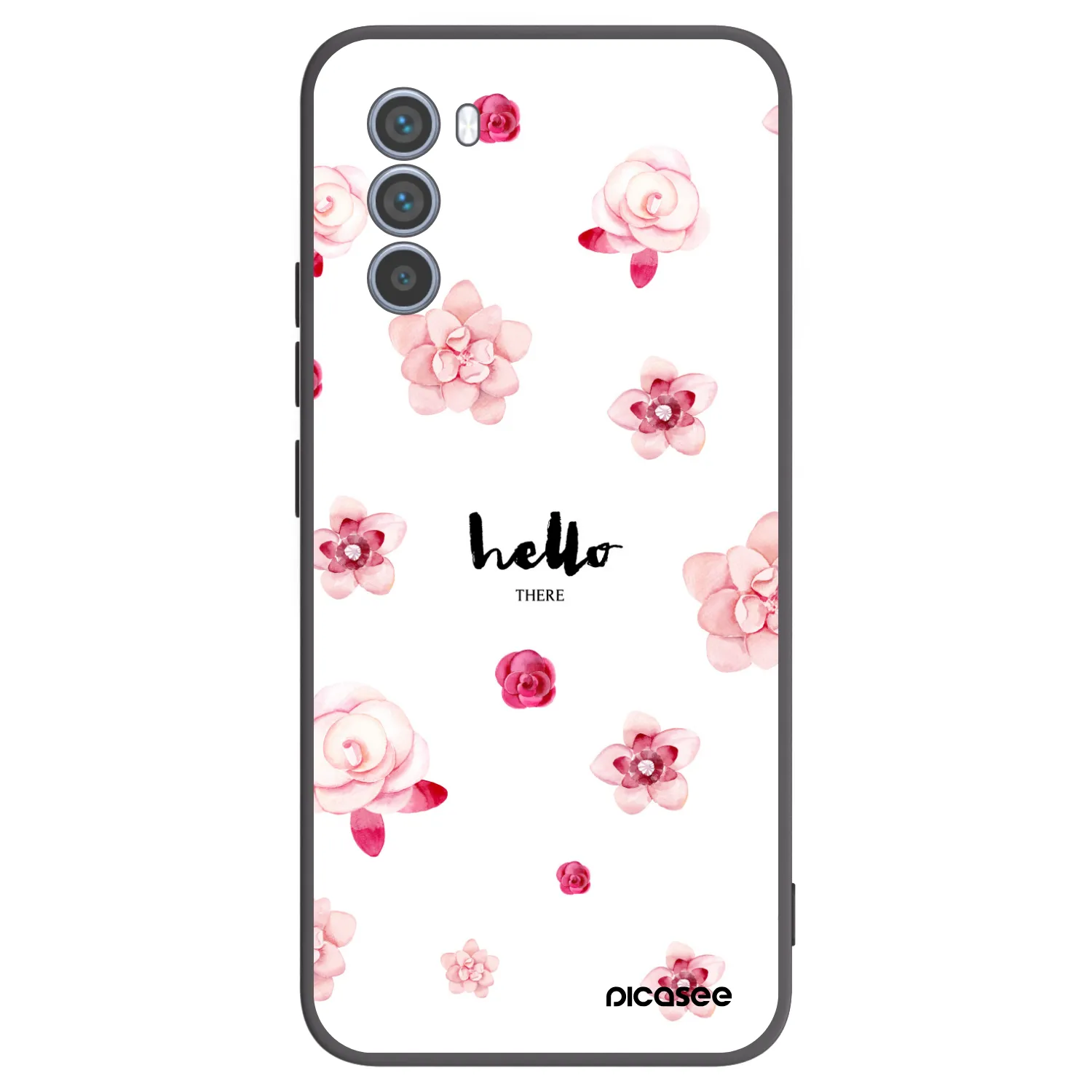 Picasee crna silikonska maskica za Motorola Moto G62 - Hello there