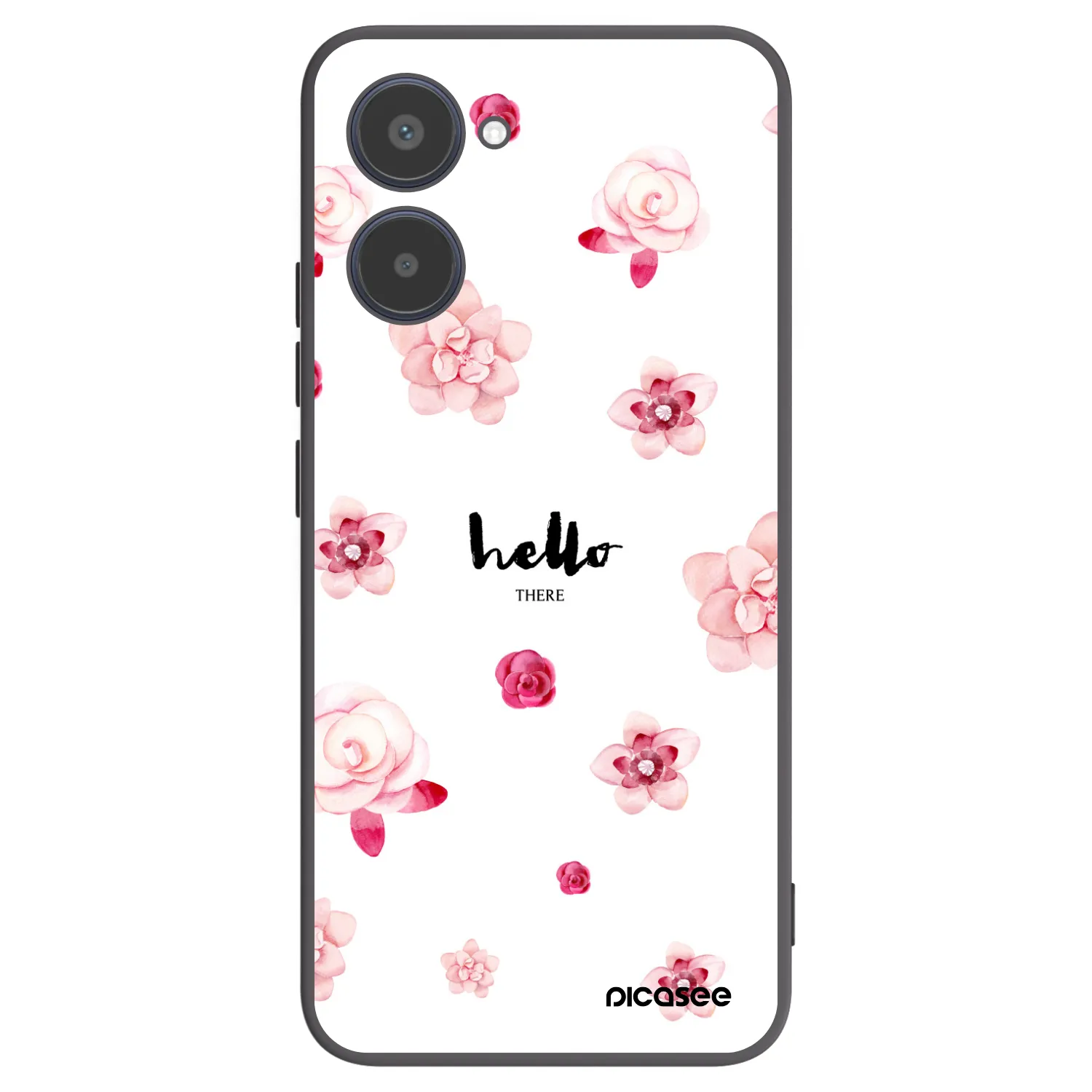 Picasee crna silikonska maskica za Realme 10 4G - Hello there