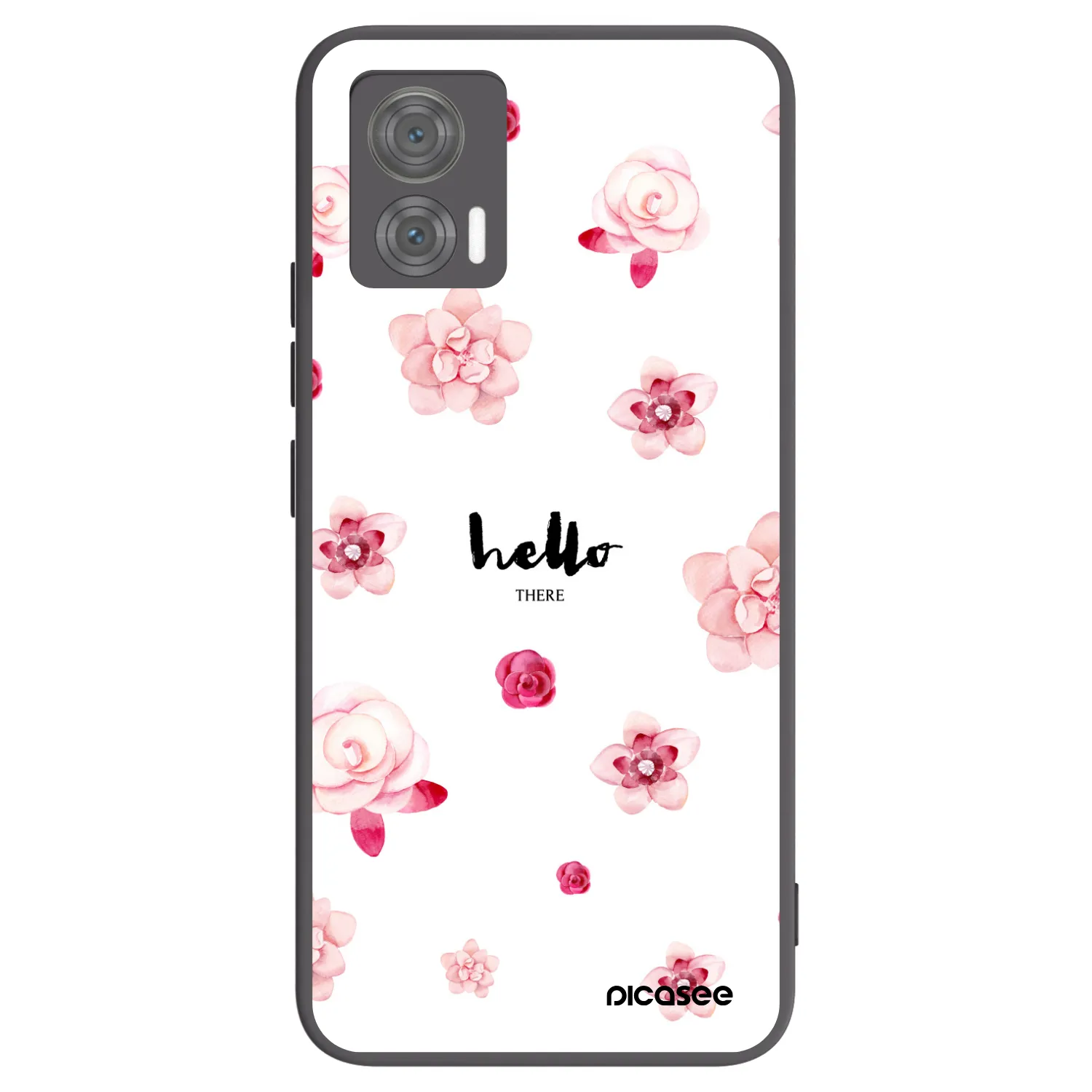 Picasee crna silikonska maskica za Motorola Edge 30 Neo - Hello there