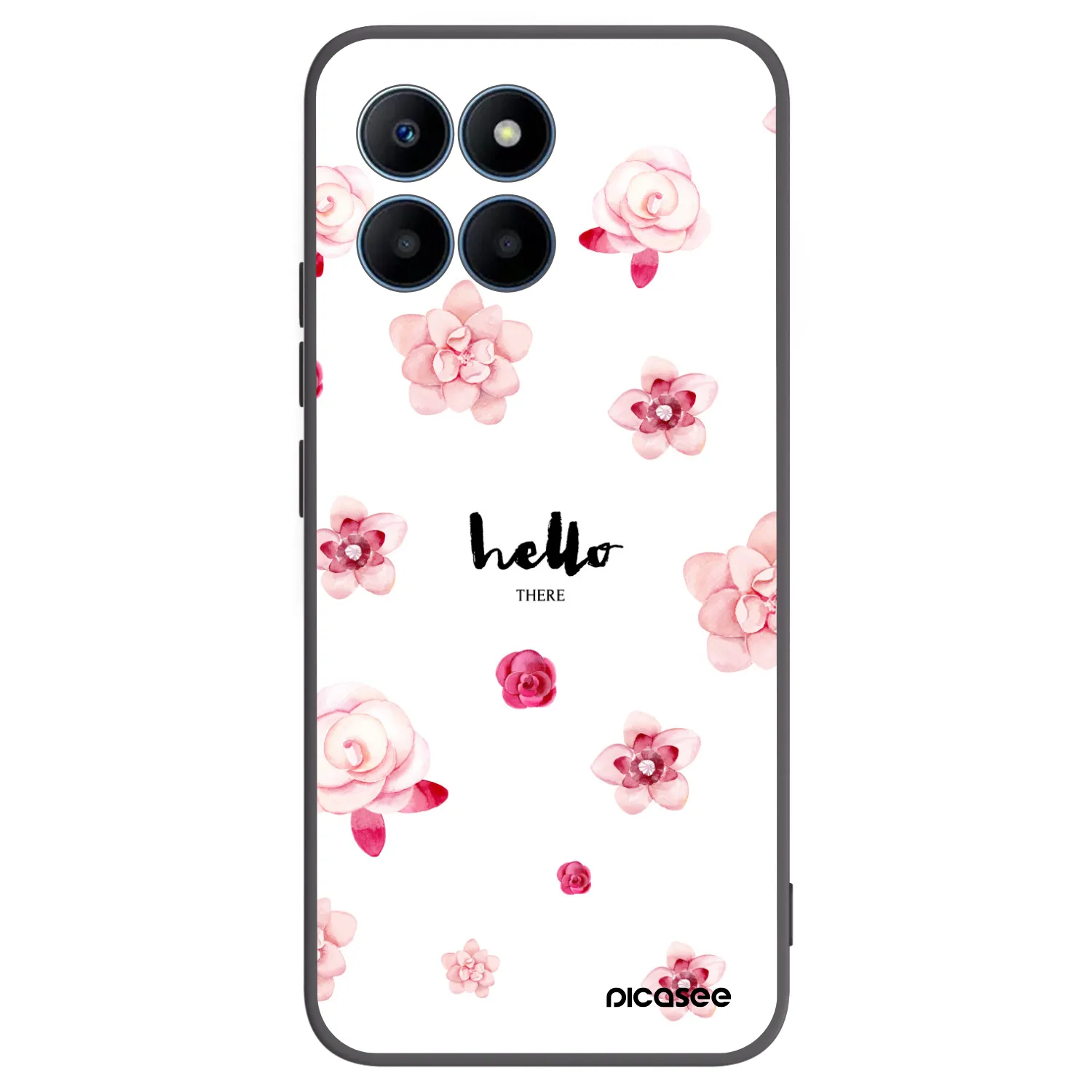 Picasee crna silikonska maskica za Honor 70 Lite - Hello there
