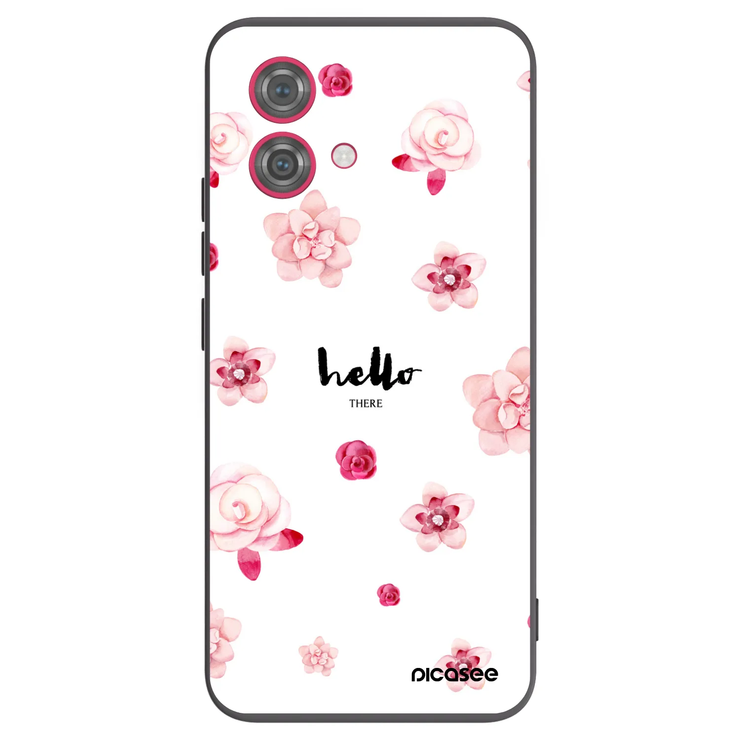 Picasee crna silikonska maskica za Motorola Moto G84 5G - Hello there