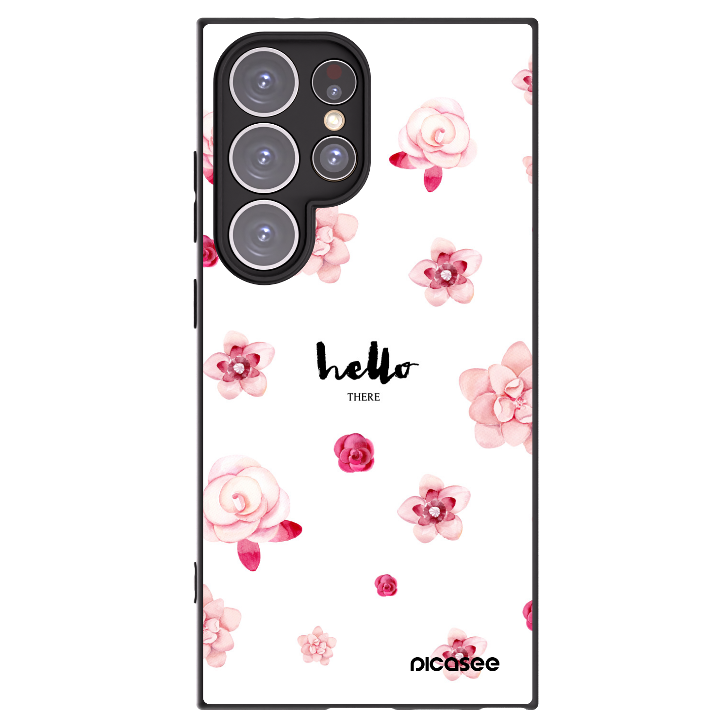 Picasee crna silikonska maskica za Samsung Galaxy S24 Ultra S928B 5G - Hello there