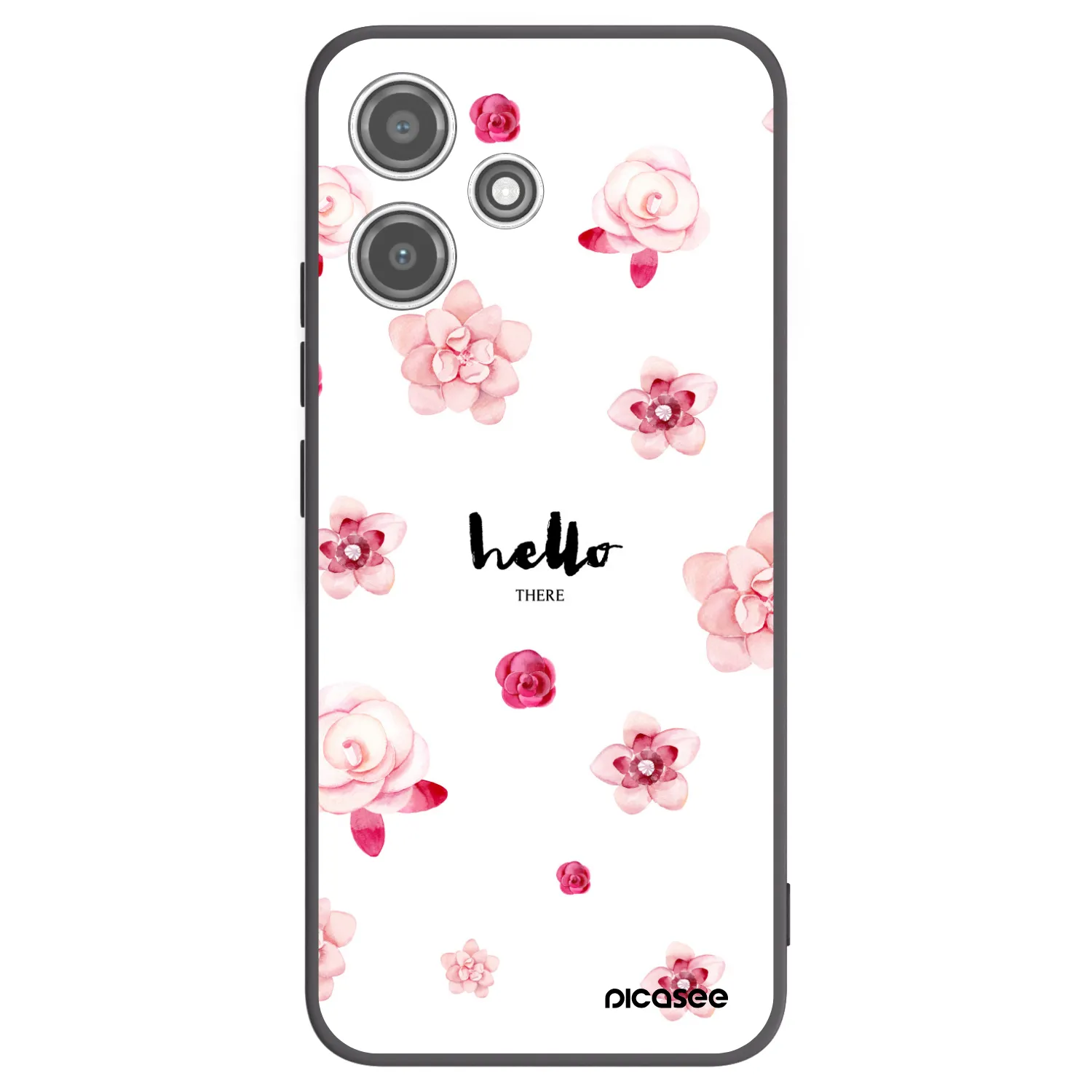 Picasee crna silikonska maskica za Xiaomi Redmi 12 5G - Hello there