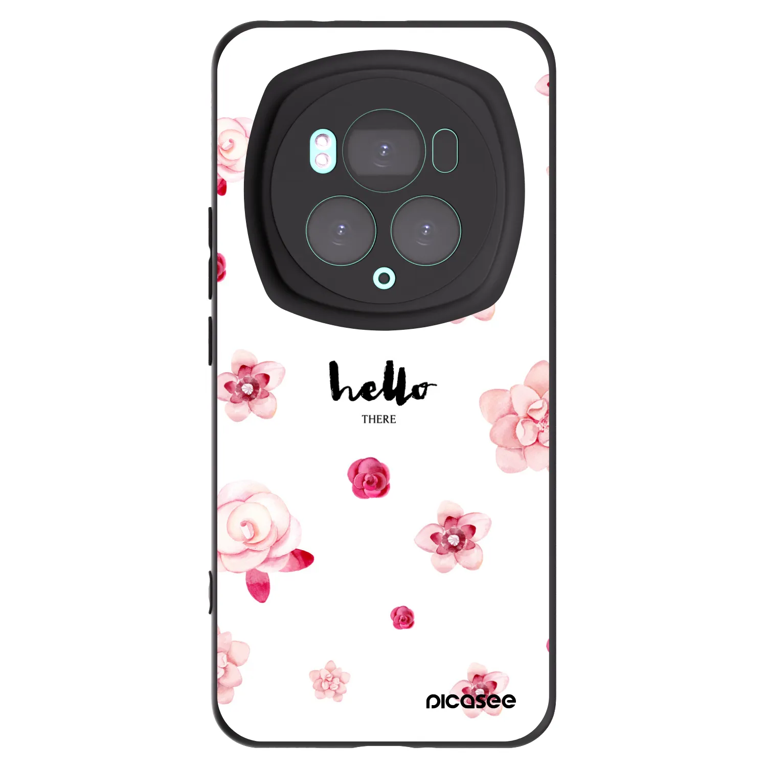 Picasee crna silikonska maskica za Honor Magic6 Pro - Hello there