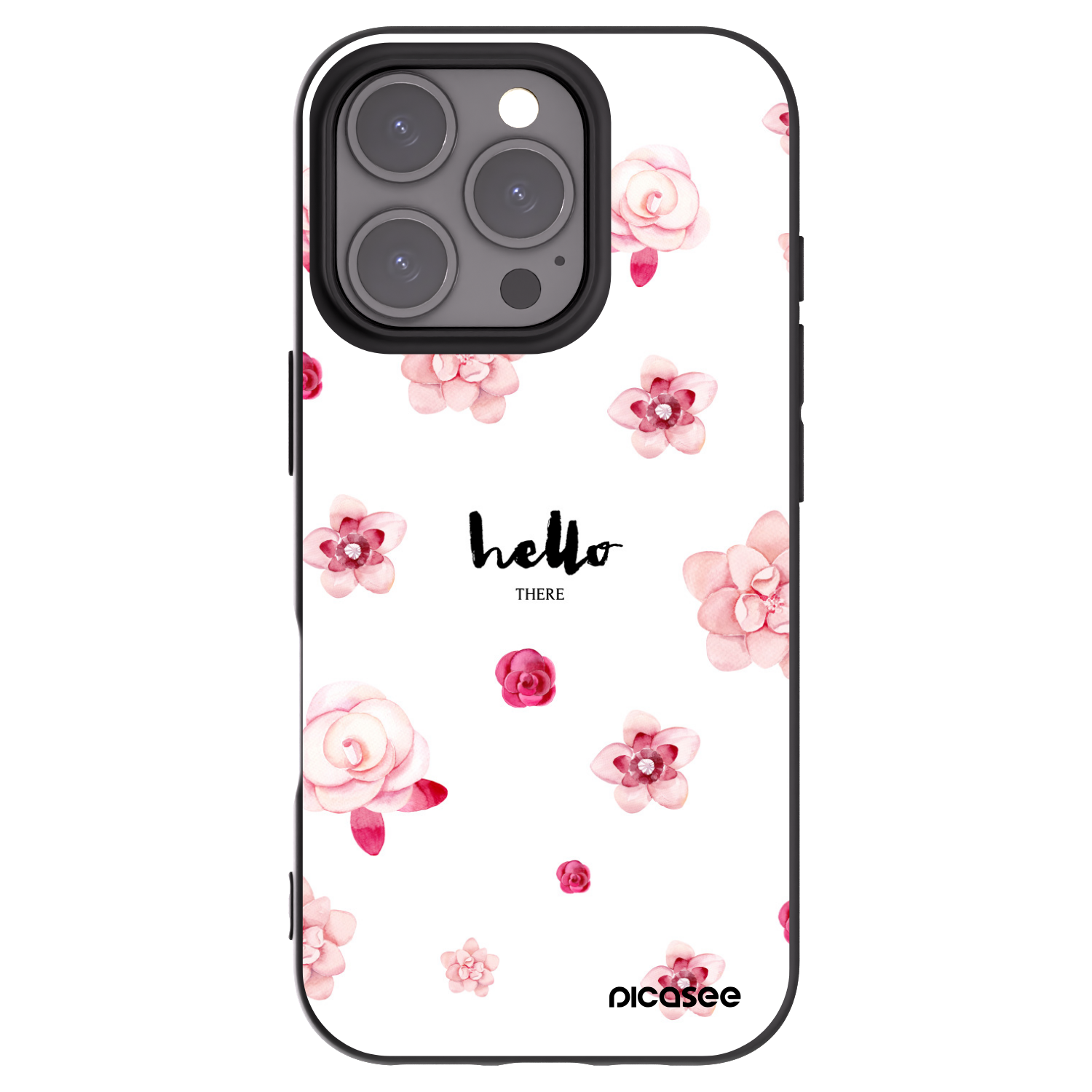 Picasee crna silikonska maskica za Apple iPhone 16 Pro - Hello there