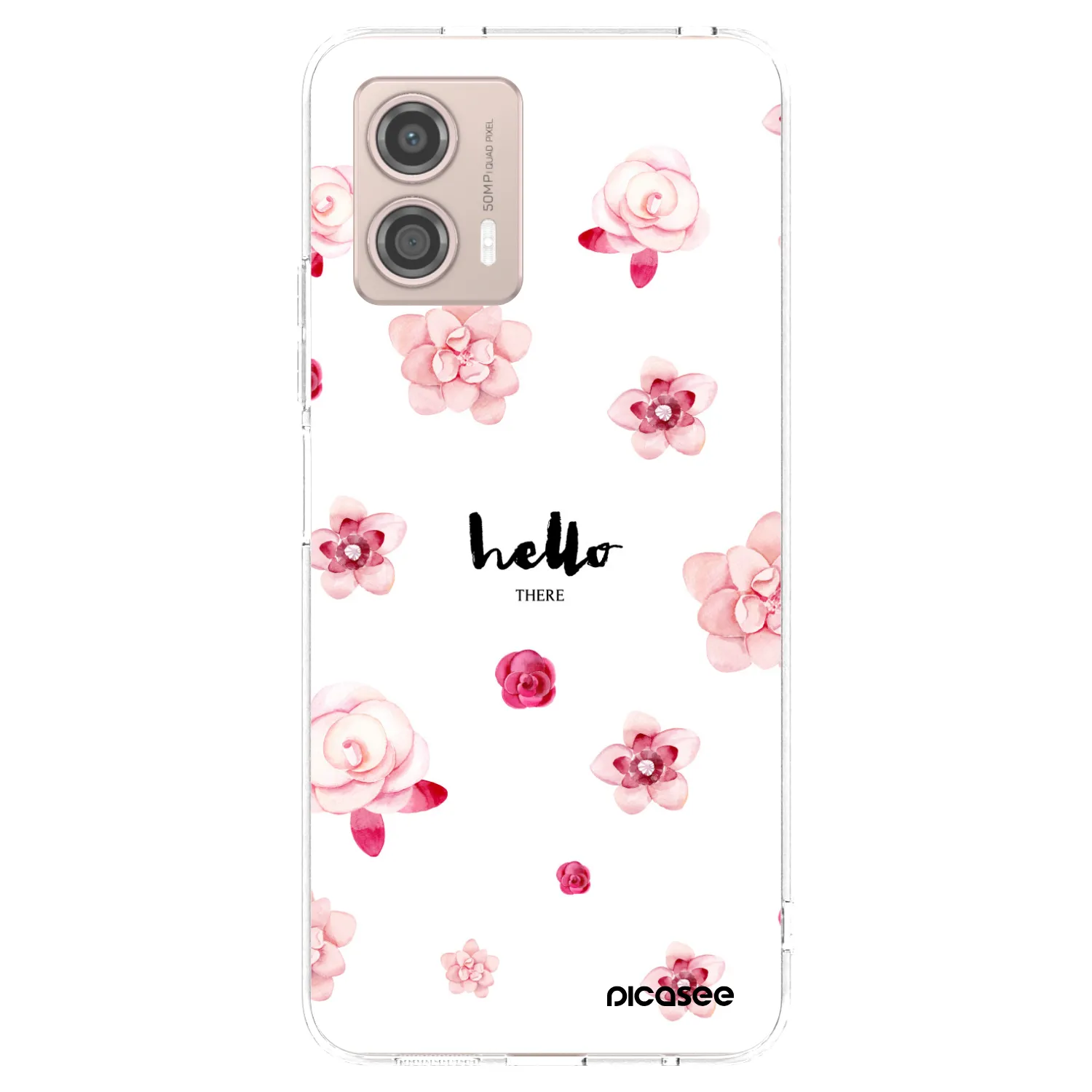 Picasee silikonska prozirna maskica za Motorola Moto G53 5G - Hello there