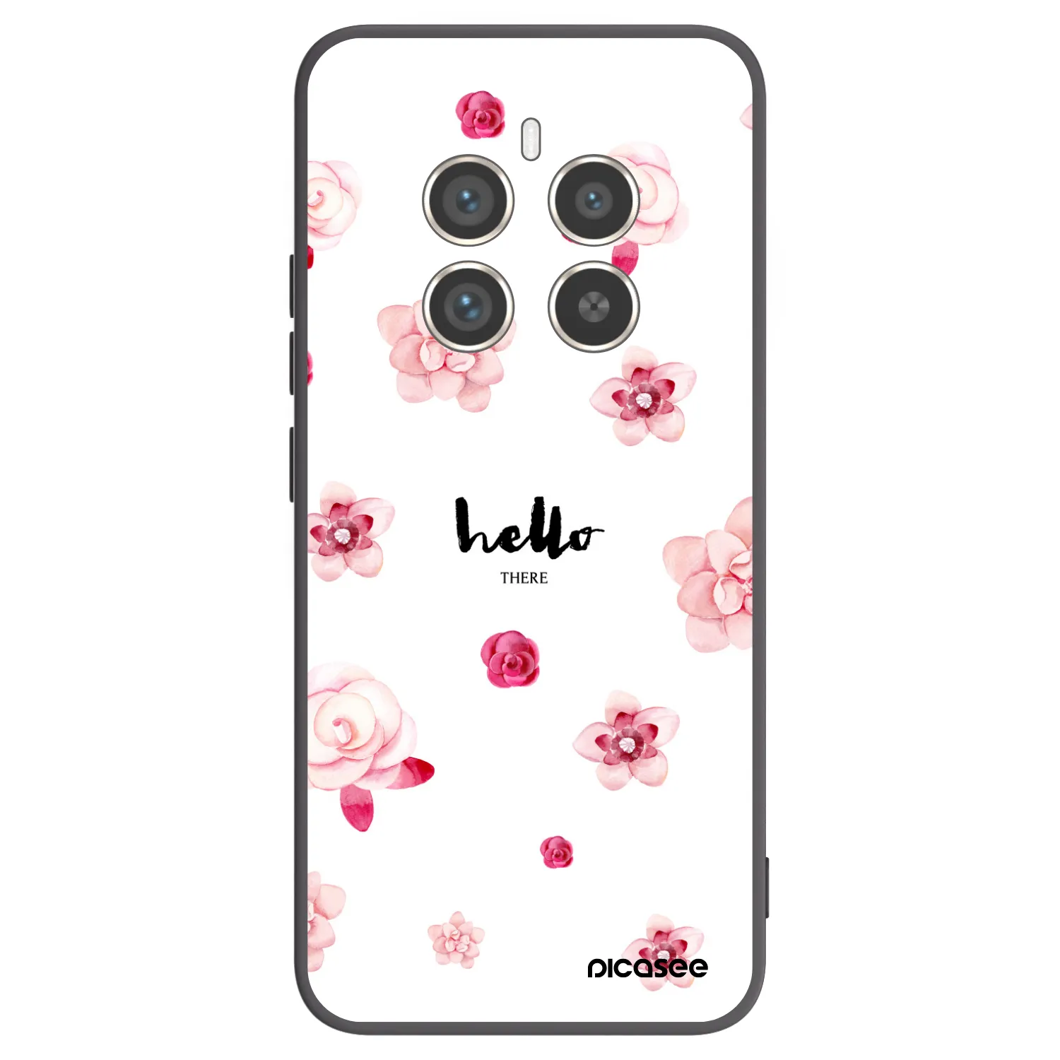 Picasee crna silikonska maskica za Realme 12 Pro 5G - Hello there