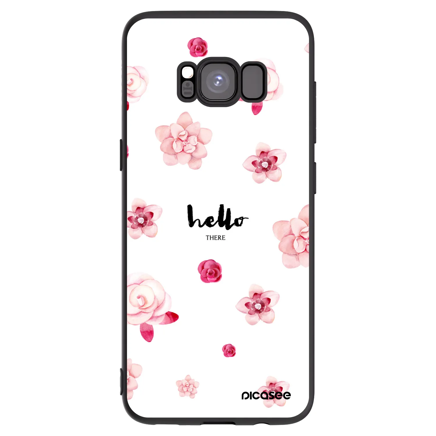 Picasee crna silikonska maskica za Samsung Galaxy S8 G950F - Hello there